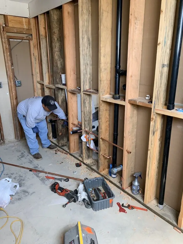 Commercial rough-in plumbing for Water Heater Replacement in West Hattiesburg